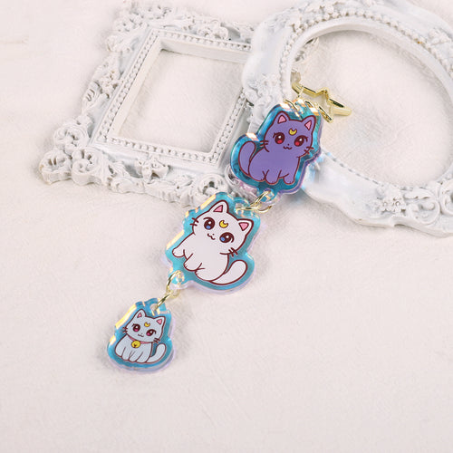 Trio cat Keychain Acrylic Charm