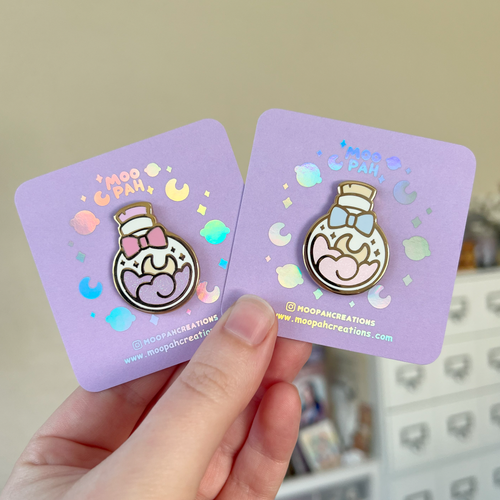 Purple Potion Bottle Pin