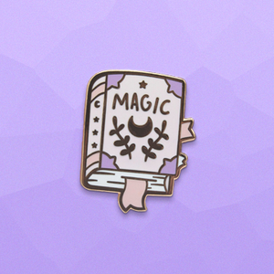 Witches Spell Book Pin